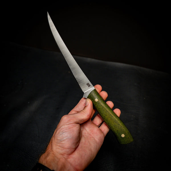 Iron Gate Mako 12C27 dive and fillet knife, OD Green Grip-Tec handle