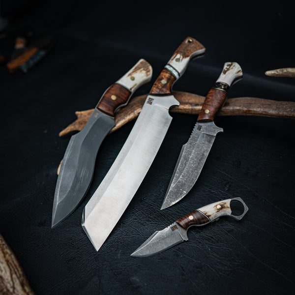 Handcrafted custom knife with unique handle by Iron Gate Knives