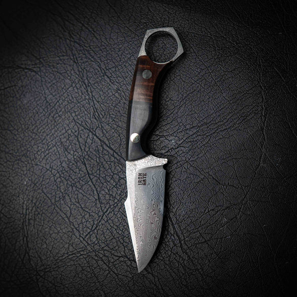 Mini Hunter – Ringed Gidgee & Black Dyed Birch (Damascus)