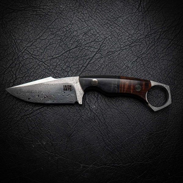 Mini Hunter – Ringed Gidgee & Black Dyed Birch (Damascus)