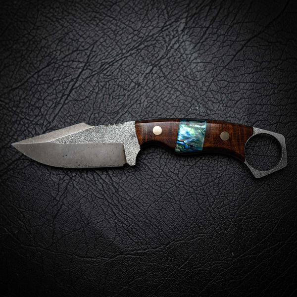 Mini Hunter – Ringed Gidgee & Abalone Shell (Stonewashed)