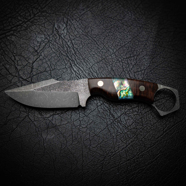 Mini Hunter – Ringed Gidgee & Abalone Inlay (Stonewashed)
