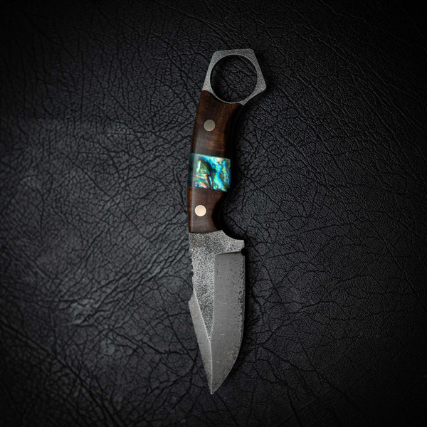 Mini Hunter – Ringed Gidgee & Abalone Inlay (Stonewashed)