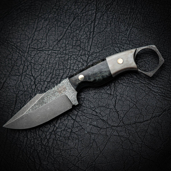 Mini Hunter – Black Dyed Birch & Antler (Stonewashed)