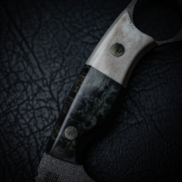Mini Hunter – Black Dyed Birch & Antler (Stonewashed)