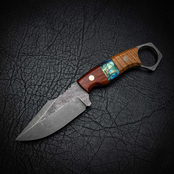 Mini Hunter – Lace Sheoak, Figured Ash & Abalone Inlay (Stonewashed)
