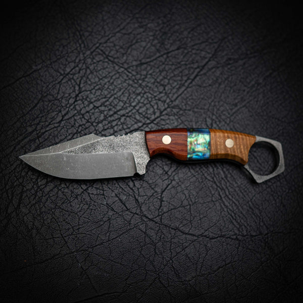 Mini Hunter – Lace Sheoak, Figured Ash & Abalone Inlay (Stonewashed)