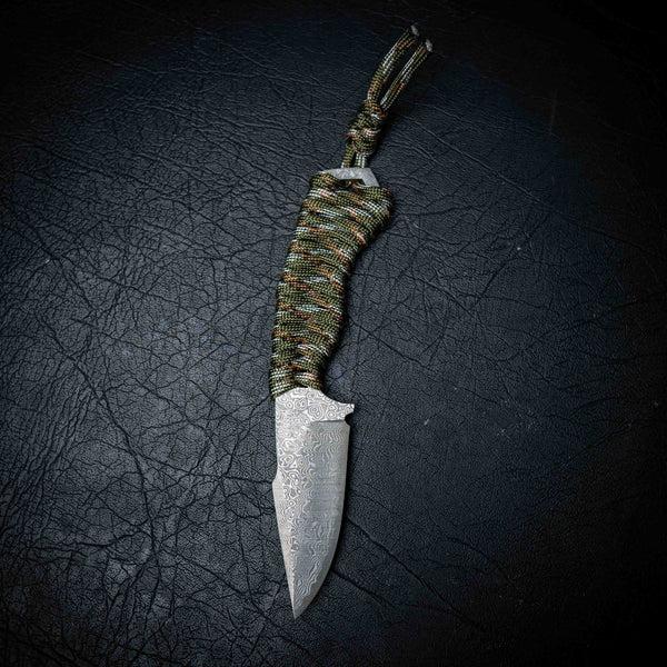 Mini Hunter – Green Camo Paracord (Damascus)