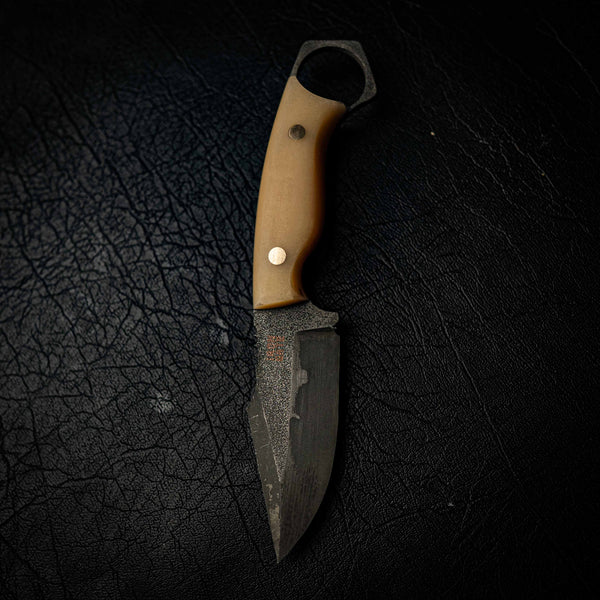 N690 Mini Hunter – Vintage Ivory Micarta