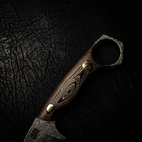 Damascus Mini Hunter – Copper Infused Carbon Fiber