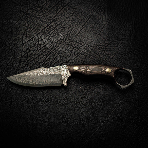 Damascus Mini Hunter – Copper Infused Carbon Fiber