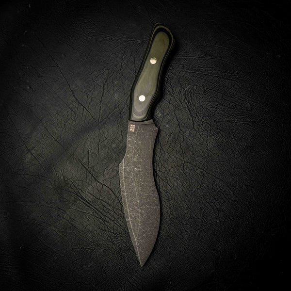 Stonewashed Kukri - (Green & Black G10)