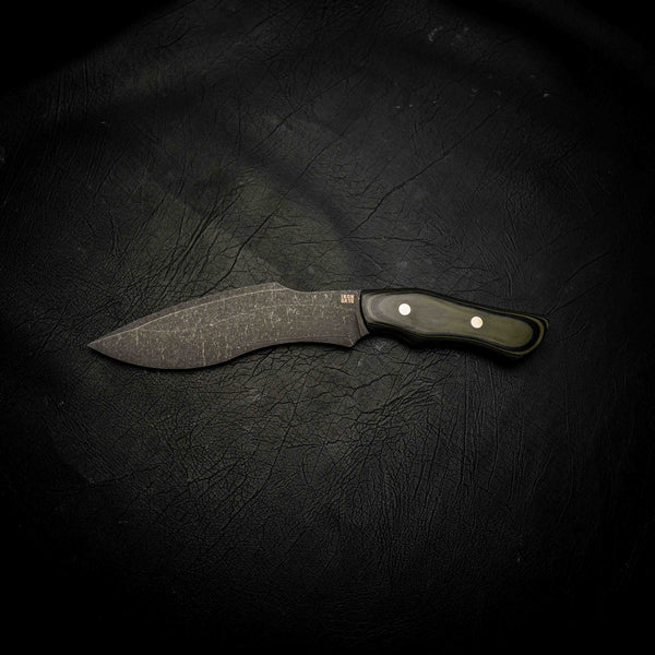 Stonewashed Kukri - (Green & Black G10)