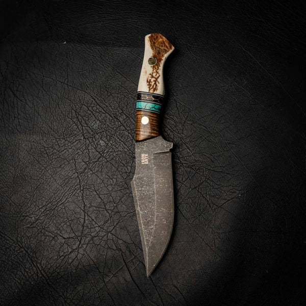 Elmax Hunter – Stabilised Acacia, TruStone Inlay & Fallow Deer Antler