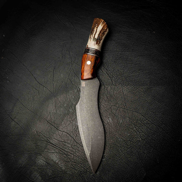 Stonewashed Kukri – Ironwood, TruStone & Antler