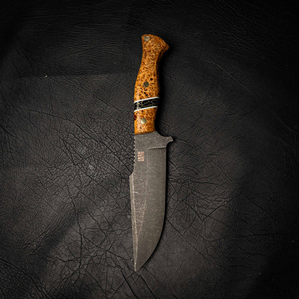 N690 Hunter – Golden Amboyna Burl & Black TruStone