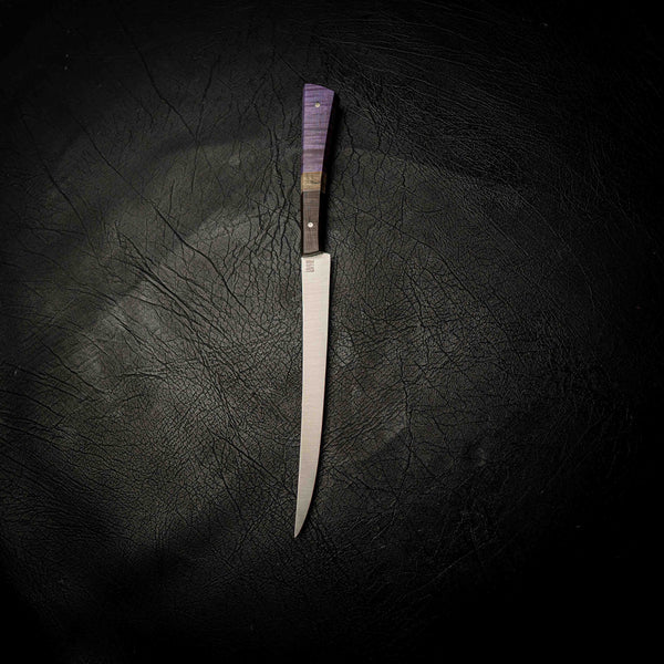 Flexxy Fillet – Wenge, Burl & Purple Dyed Curly Maple