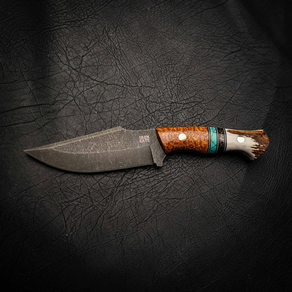 Elmax Hunter – Stabilised Xylia Inlay, TruStone Spacer & Fallow Deer Antler