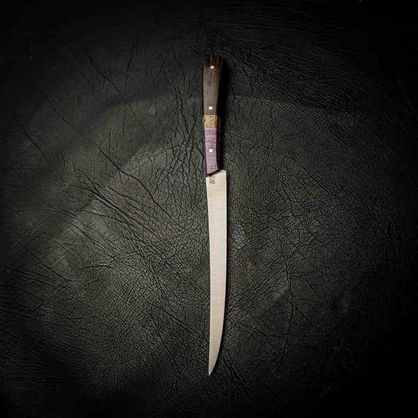 Flexxy Fillet – Wenge, Burl & Purple Dyed Curly Maple