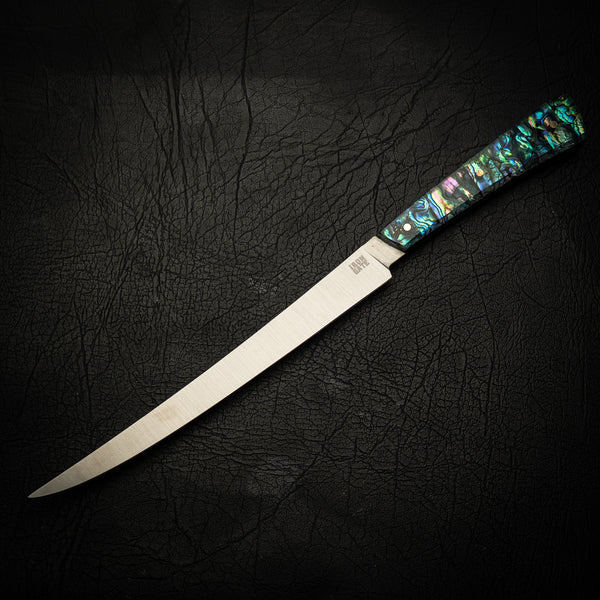 Stainless Flexxy Fillet – Natural Abalone Shell Handle
