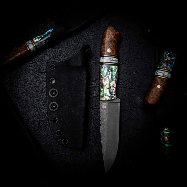 Bushcraft — York Gum Burl, TruStone & Abalone
