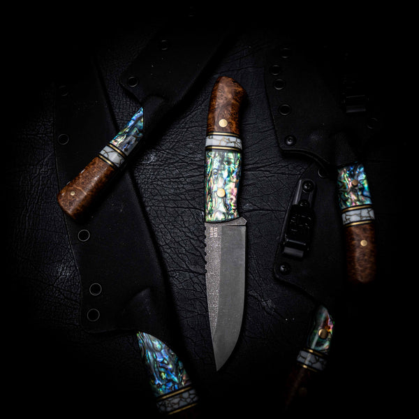 Bushcraft — York Gum Burl, TruStone & Abalone