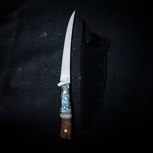 Mako Fillet — York Gum Burl, TruStone & Abalone