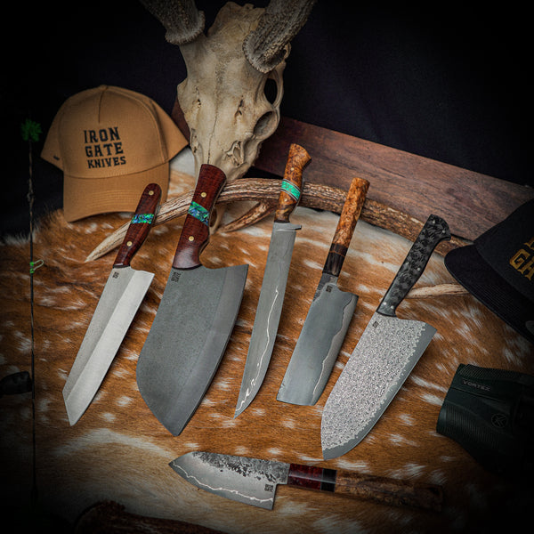 Iron Gate Knives custom order knife with natural handle materials