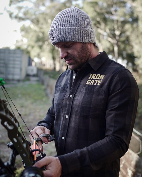 Checkered Work Shirt – Black/Coal