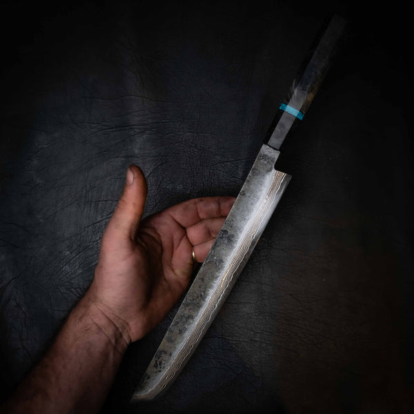 Coppermascus Tuna Sword — 52100 Carbon Damascus
