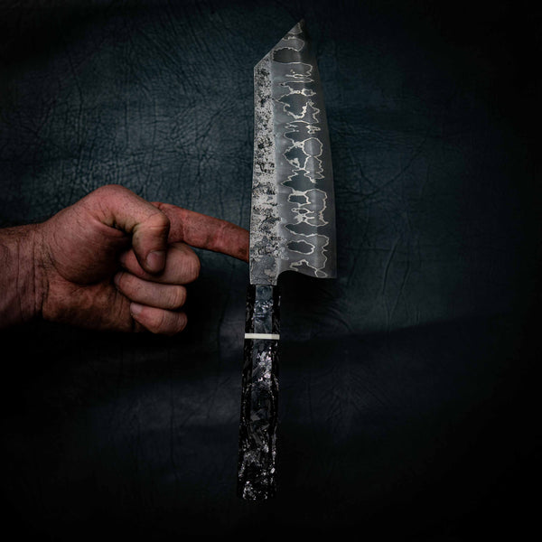 Santoku | 52100 San Mai, Carbon Fibre Wa Handle