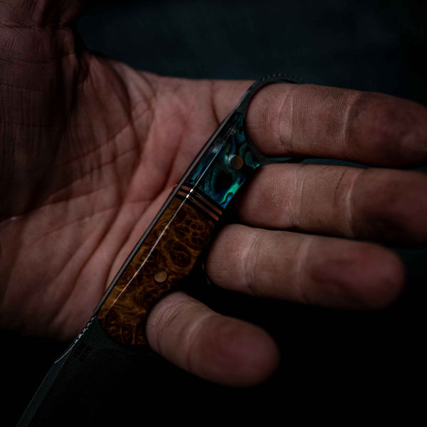 The Crow — York Gum Burl, Copper & Abalone