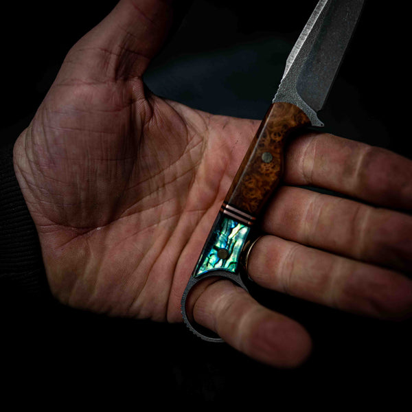 The Crow — York Gum Burl, Copper & Abalone