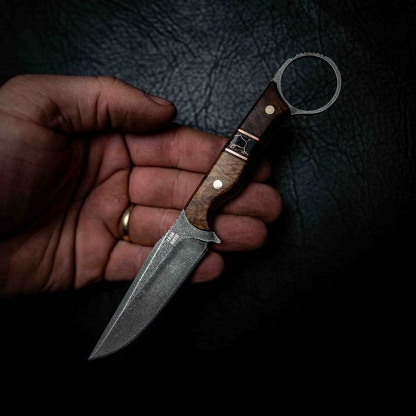 The Crow — Ringed Gidgee, York Gum Burl, TruStone & Brass