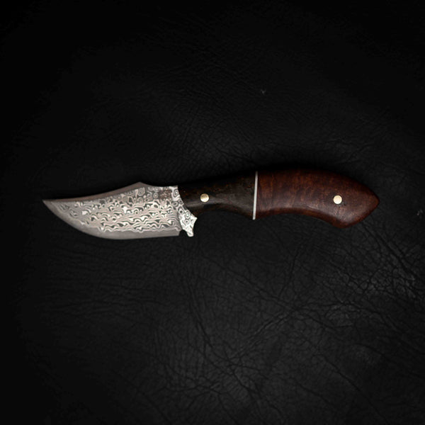 Mini Skinner — Dyed Curly Birch, G10 & Ringed Gidgee