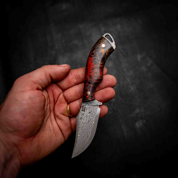 Mini Skinner — Red & Purple Curly Maple