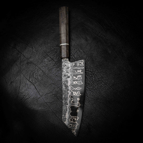 Santoku | 52100 San Mai, Dyed Birch Wa Handle