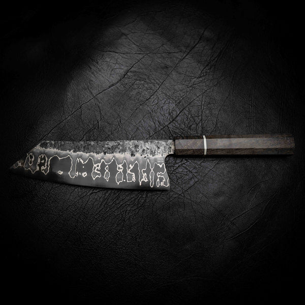 Santoku | 52100 San Mai, Dyed Birch Wa Handle