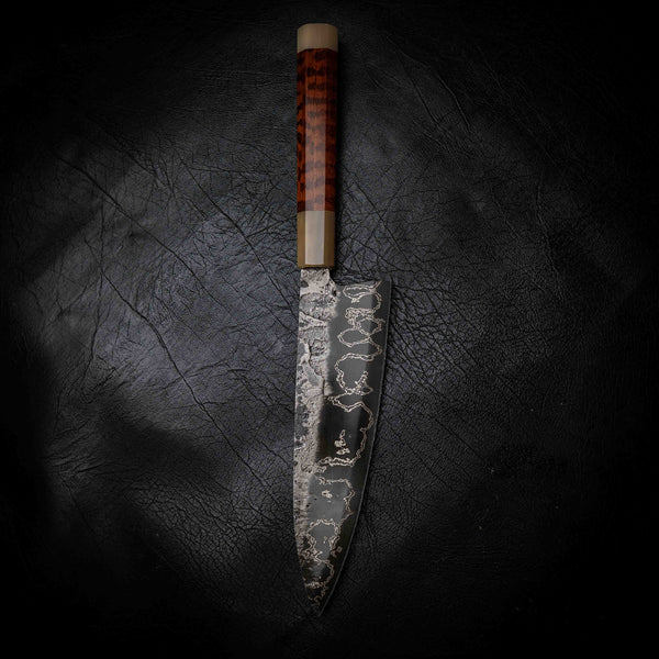Gyuto | 52100 San Mai, Snakewood & White Buffalo Horn Wa Handle