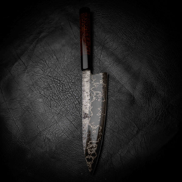 Gyuto | 52100 San Mai, Snakewood & Black Buffalo Horn Wa Handle