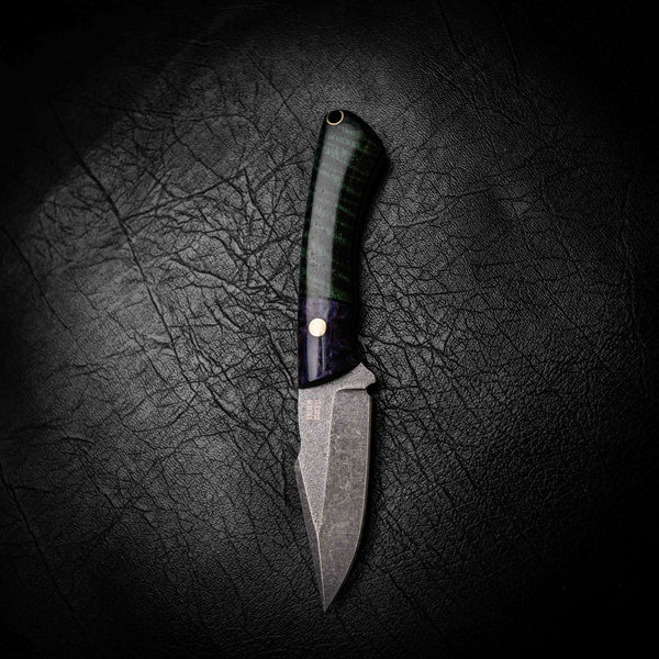 Wedgetail — Purple Dyed Birch & Green Curly Mango