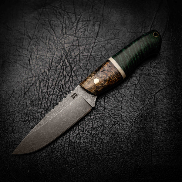 Bushcraft — Curly Birch, Bone & Emerald Curly Mango