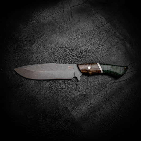 Small Bowie — Curly Birch, Bone & Emerald Curly Mango