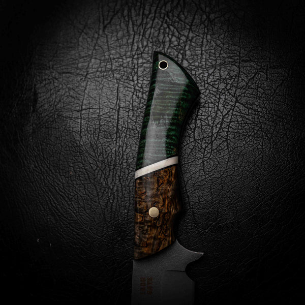 Small Bowie — Curly Birch, Bone & Emerald Curly Mango