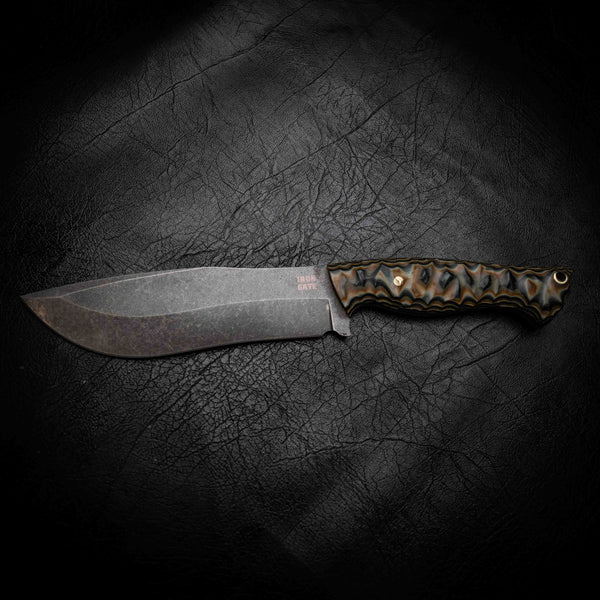 Bear Knife — 5-Layer Camo G10, Rock Face