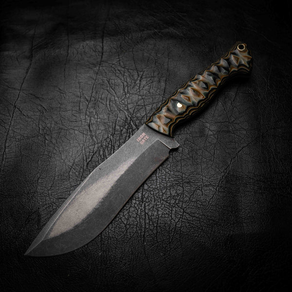 Bear Knife — 5-Layer Camo G10, Rock Face