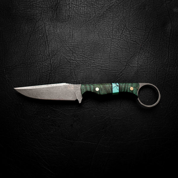 The Crow — Green Curly Mango & Aqua TruStone