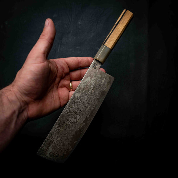 M390 San Mai Nakiri - Black & White Sandalwood