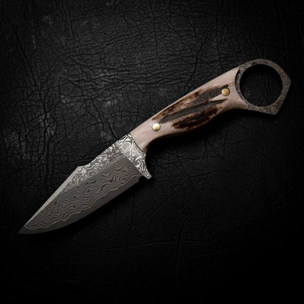 Mini Hunter — Damascus & Fallow Deer Antler