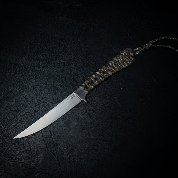 Paracord Boning Knife — Camo Green (Nitro-V Stainless)